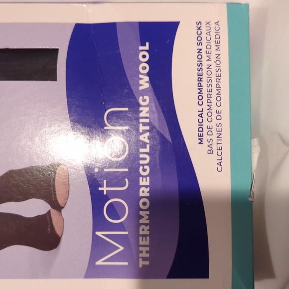 Sigvaris merino wool compression socks in charcoal 20-30 mmHg size LM - Picture 2 of 3